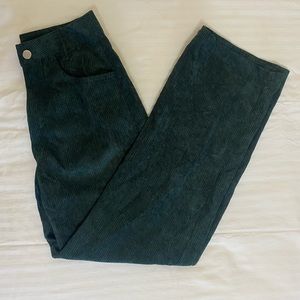 YesStyle Corduroy Pants. Size Small, Forest Green